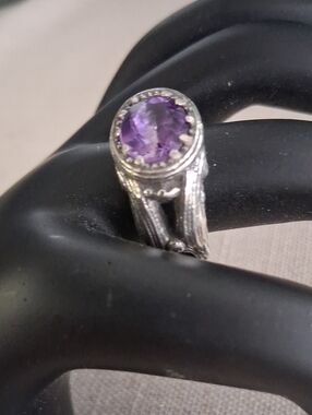 Sterling Silver Purple Amethyst Cocktail Ring